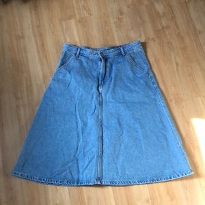 Denim a-line skirt